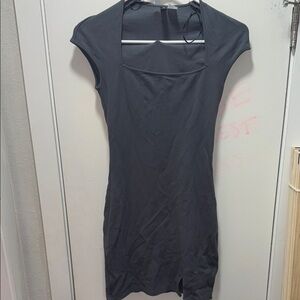 Grey Cap Sleeve Dress